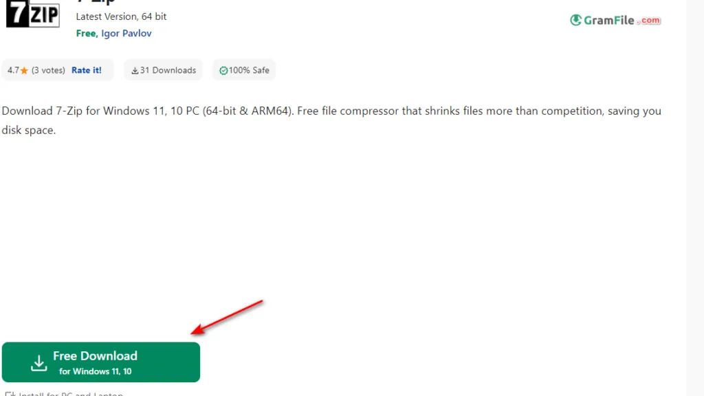 7 Zip Download Step 1 7 Zip Download Step 1