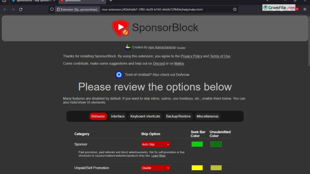 SponsorBlock Firefox SponsorBlock Firefox