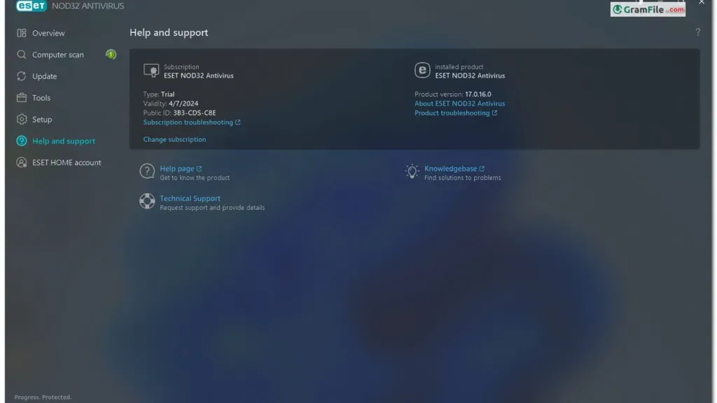 Trial Version Activation of Eset NOD32 Antivirus
