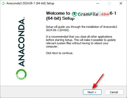 Anaconda Install Step 1 Anaconda Install Step 1
