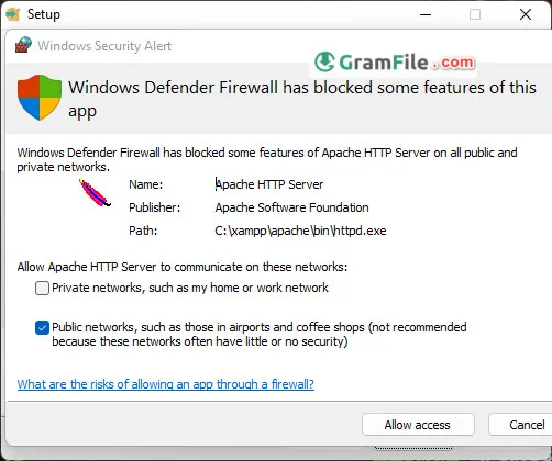 XAMPP Install 6 Allow Firewall XAMPP Install 6 Allow Firewall