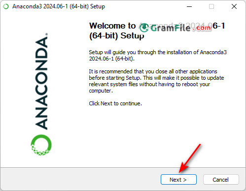 Anaconda Install Step 1 Anaconda Install Step 1