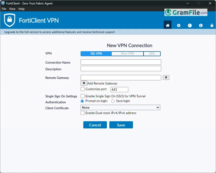 FortiClient VPN for Windows PC Configure VPN FortiClient VPN for Windows PC Configure VPN