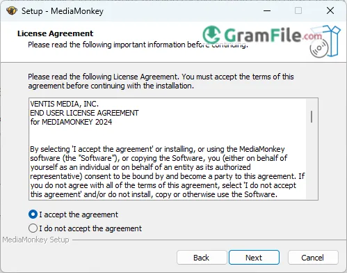 MediaMonkey Install Step 2 Accept the Agreement MediaMonkey Install Step 2 Accept the Agreement