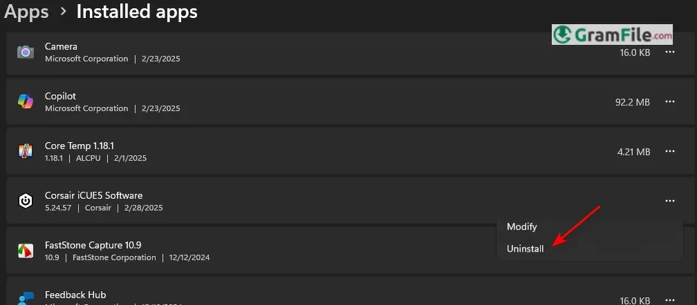 iCUE Uninstall iCUE Uninstall