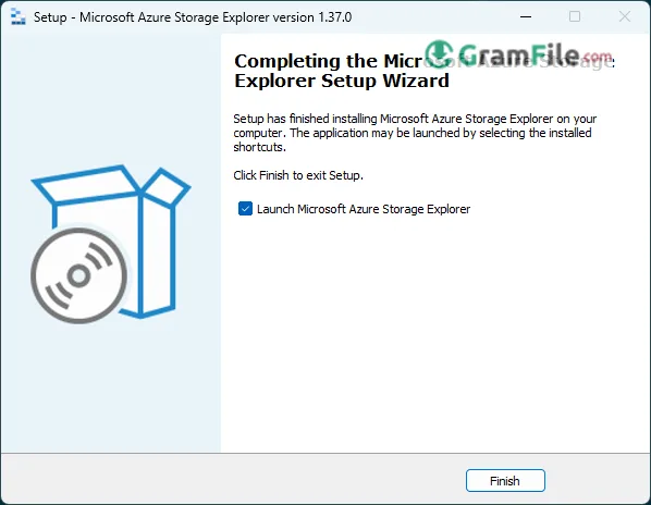 Azure Storage Explorer Install Finish and Launch Azure Storage Explorer Install Finish and Launch