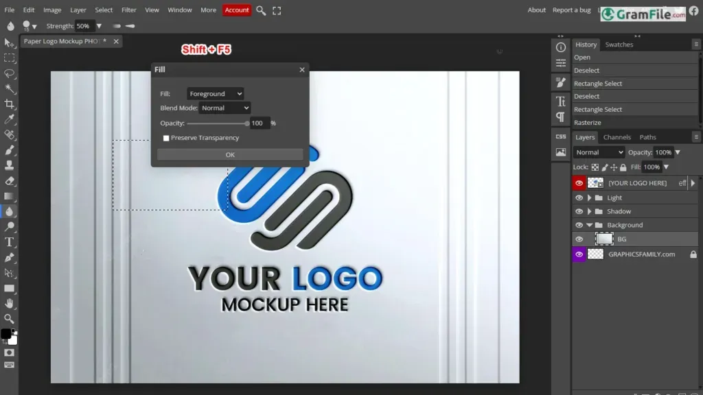Use photopea fill tool Use photopea fill tool
