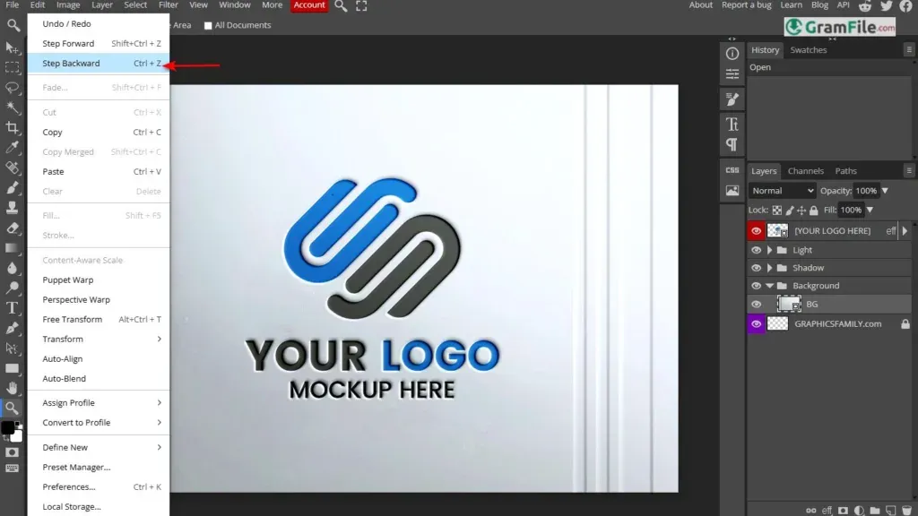 how to undo on photopea how to undo on photopea