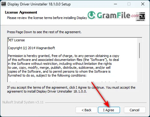 DDU Install Click I Agree DDU Install Click I Agree