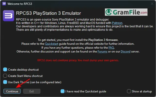 Start RPCS3 Start RPCS3