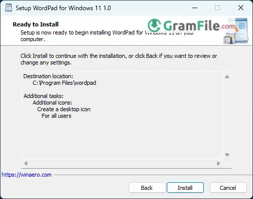 WordPad Install Click Install WordPad Install Click Install