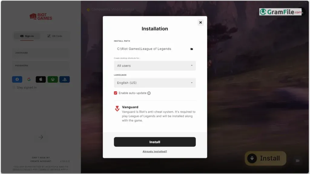League of Legends Click Install League of Legends Click Install