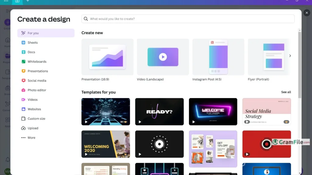 Create Design in Canva Create Design in Canva