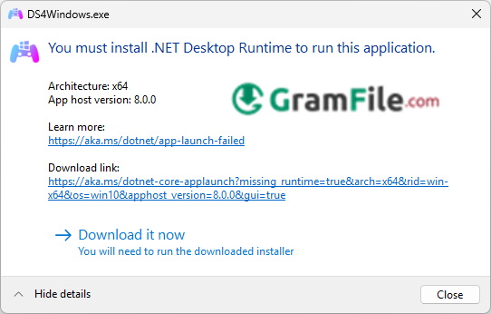 Install .Net Desktop Runtime Install .Net Desktop Runtime