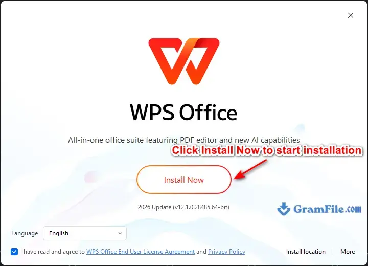 Click Install Now to start installation Click Install Now to start installation