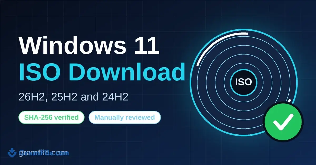 Windows 11 ISO download Windows 11 ISO download for 26H2, 25H2 and 24H2, SHA-256 verified