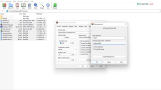 create WinRAR archive with password