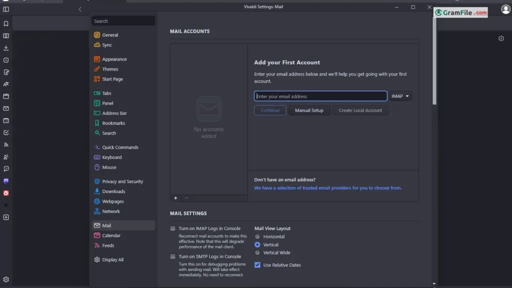 Built in Email Client