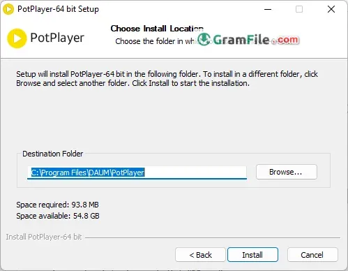 Choose Installation Folder
