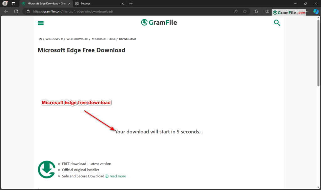 Microsoft Edge free download