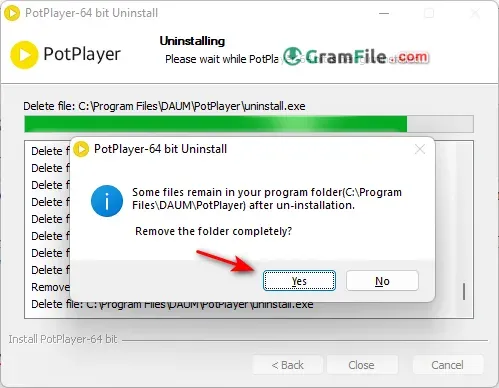 Uninstall PotPlayer 2