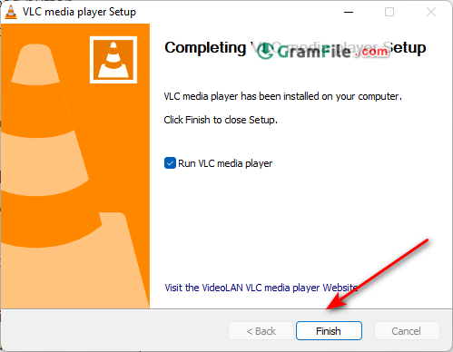 VLC media player Install Final Step