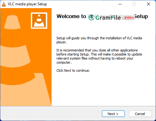VLC media player Install Step 1