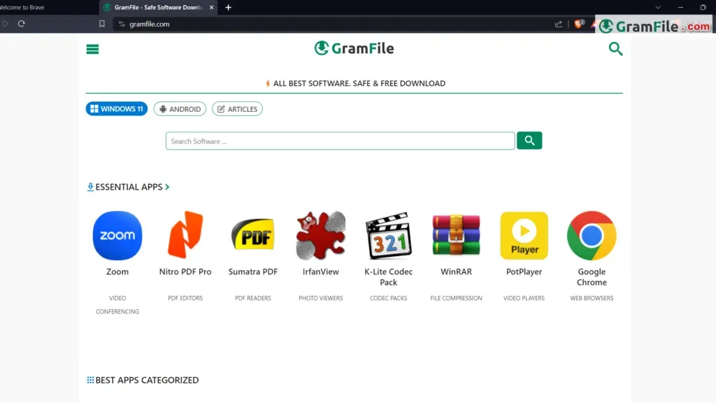 Brave Browser for Windows 11