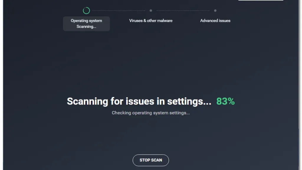 AVG Scans for Viruses
