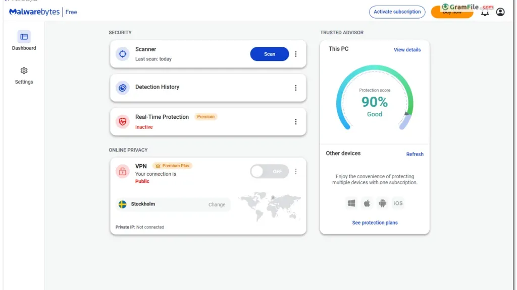 Malwarebytes free