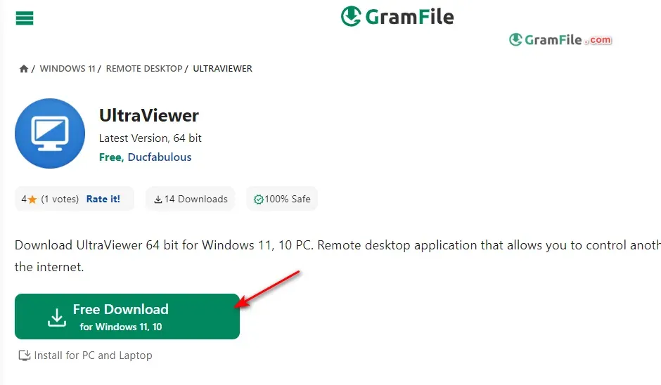 UltraViewer Download Step 1