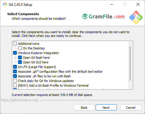 default Git components