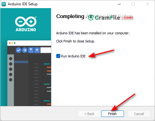 Arduino IDE Install Finish and Run