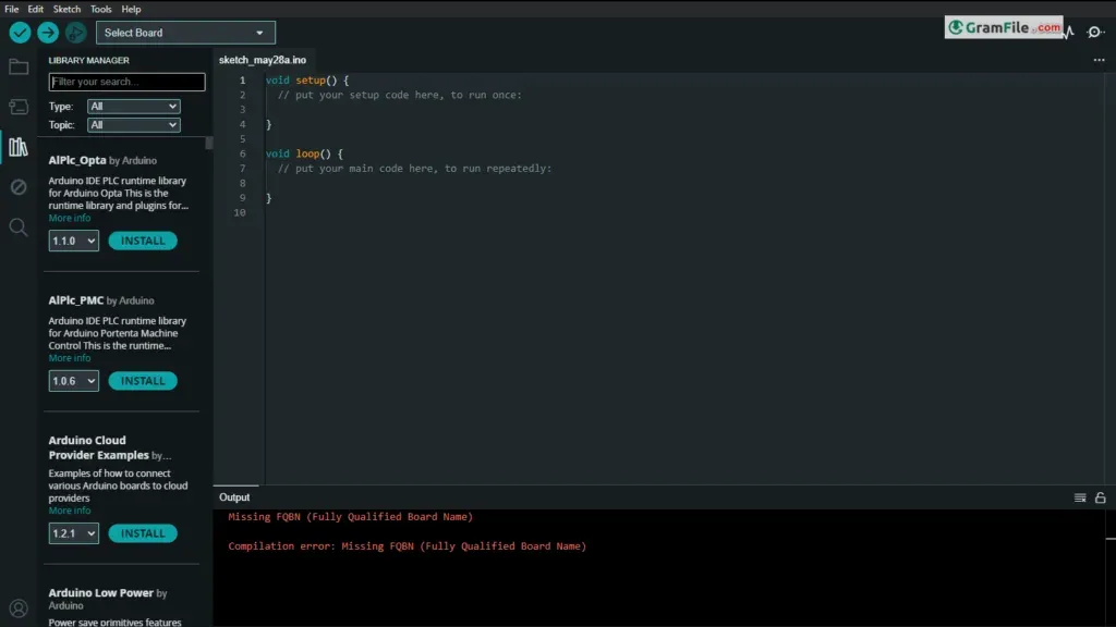 Arduino IDE Library Manager