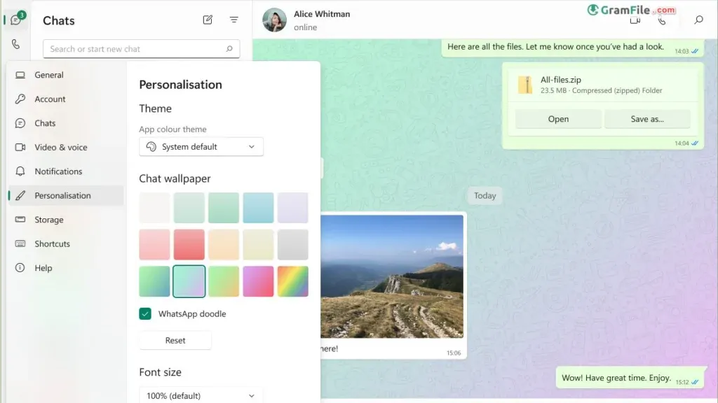 Chat with WhatsApp desctop