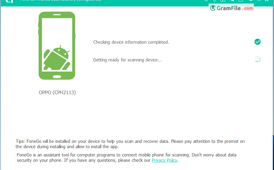 FonePaw Android Data Recovery Screenshot