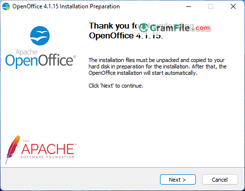 Install OpenOffice Step 1