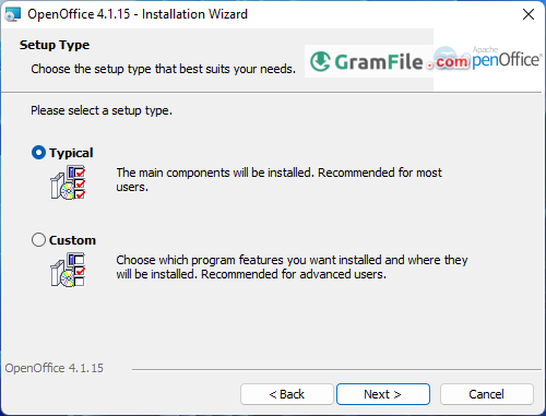 Install OpenOffice Step 5 (Typical Installation)