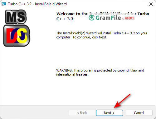 Turbo C++ Install Step 2