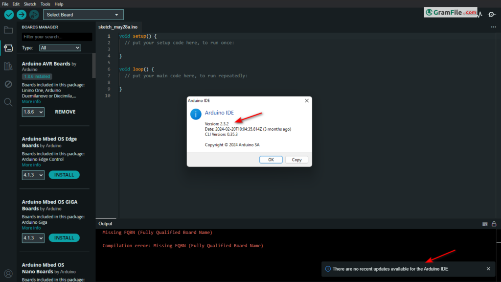 Update Arduino IDE