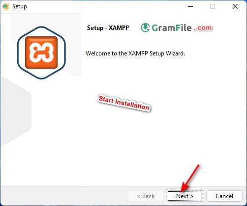 XAMPP Install 1 Start Installation