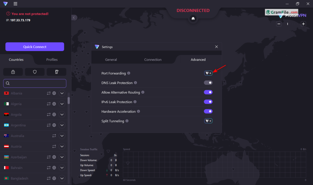 proton vpn port forwarding