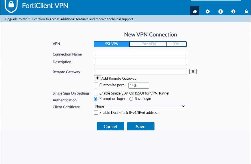 FortiClient VPN for Windows PC Configure VPN