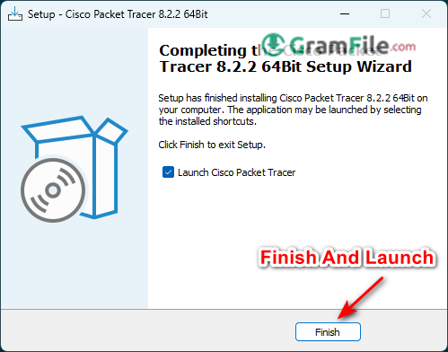 Install Cisco Packet Tracer Finish and Launch