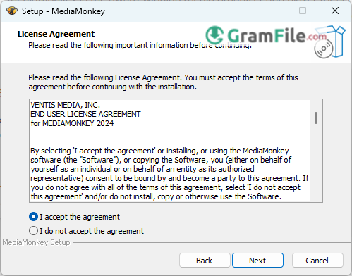 MediaMonkey Install Step 2 Accept the Agreement