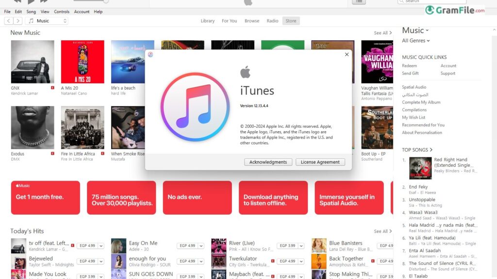 latest version of iTunes