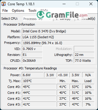 Core Temp for Windows PC