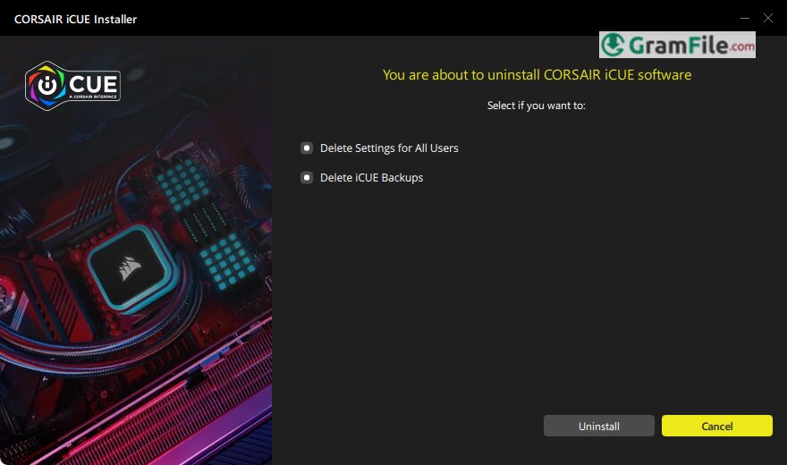 iCUE Uninstall