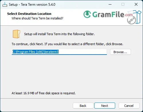 Tera Term Install Choose Installation Folder