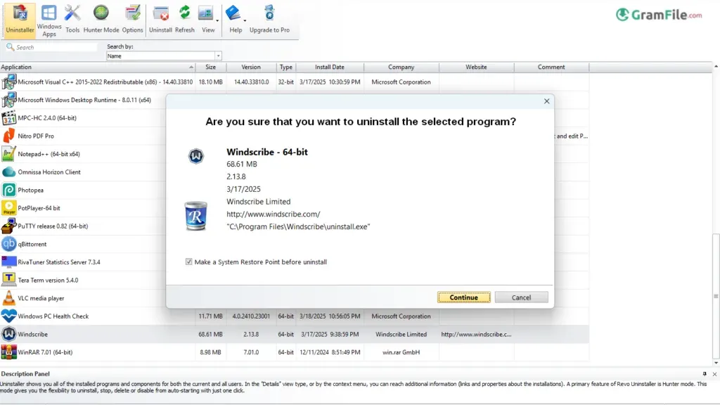 Uninstall App